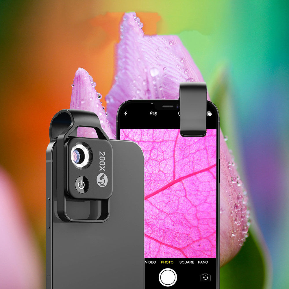 Magnifying Glass 200 Times Mini Microscope Mobile Phone HD Portable